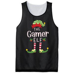 Gamer Christmas Elf Matching Pajama Xmas Party Mesh Reversible Basketball Jersey Tank