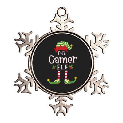 Gamer Christmas Elf Matching Pajama Xmas Party Metallic Star Ornament