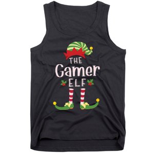 Gamer Christmas Elf Matching Pajama Xmas Party Tank Top