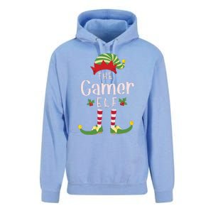 Gamer Christmas Elf Matching Pajama Xmas Party Unisex Surf Hoodie