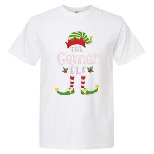 Gamer Christmas Elf Matching Pajama Xmas Party Garment-Dyed Heavyweight T-Shirt