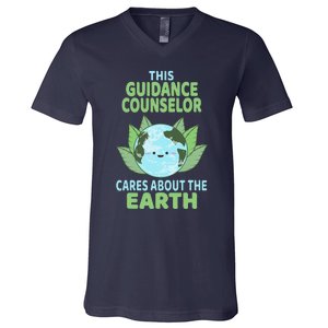 Guidance Counselor Earth Day School Classroom V-Neck T-Shirt