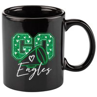 Go Cheer Eagles Saying Females And Males 11oz C Handle Ceramic Mug