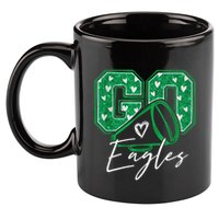 Go Cheer Eagles Saying Females And Males 11oz C Handle Ceramic Mug
