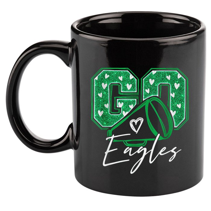 Go Cheer Eagles Saying Females And Males 11oz C Handle Ceramic Mug