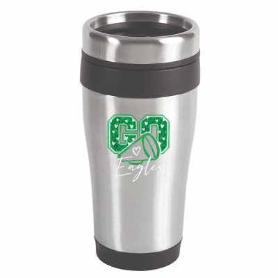 Go Cheer Eagles Saying Females And Males 16oz Travel Tumbler