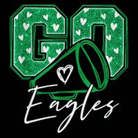 Go Cheer Eagles Saying Females And Males Cropped Pullover Crew
