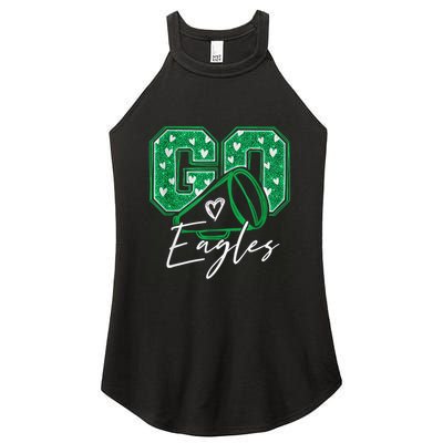 Go Cheer Eagles Saying Females And Males Women's Perfect Tri Rocker Tank