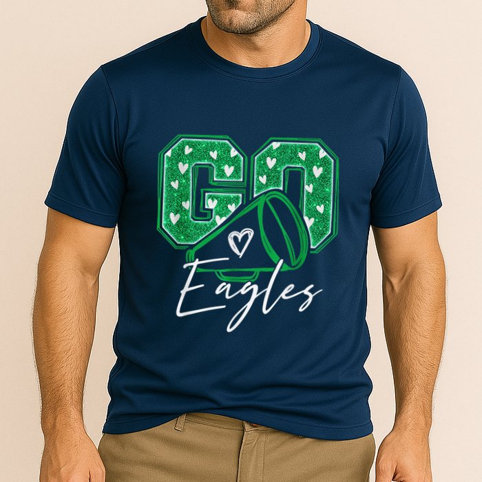 Go Cheer Eagles Saying Females And Males Cooling Performance Crew T-Shirt