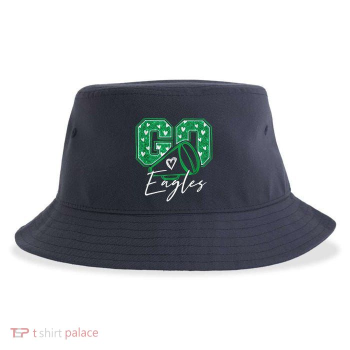 Go Cheer Eagles Saying Females And Males Sustainable Bucket Hat
