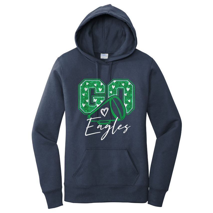 Go Cheer Eagles Saying Females And Males Women's Pullover Hoodie
