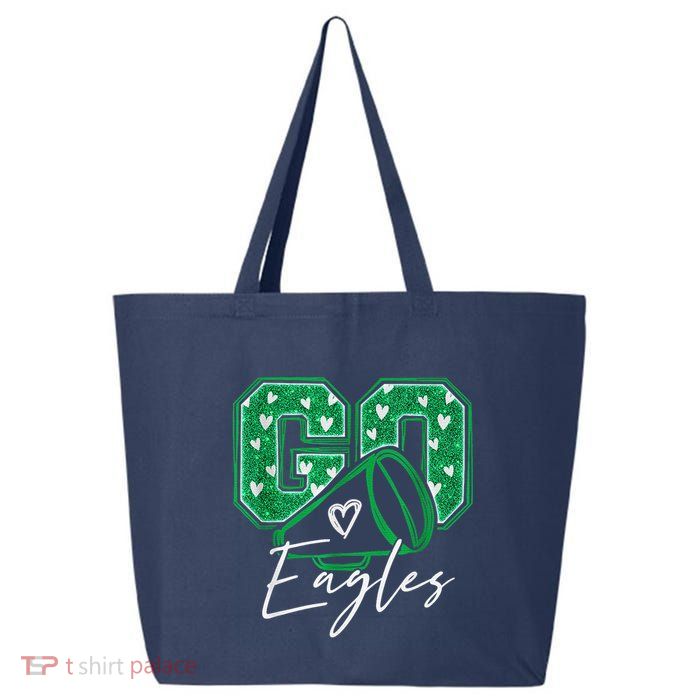 Go Cheer Eagles Saying Females And Males 25L Jumbo Tote