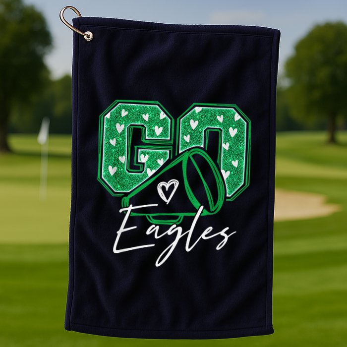 Go Cheer Eagles Saying Females And Males Golf Towel