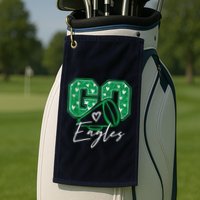 Go Cheer Eagles Saying Females And Males Golf Towel