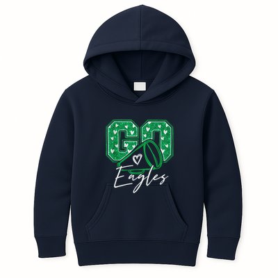 Go Cheer Eagles Saying Females And Males Kids Hoodie