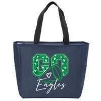 Go Cheer Eagles Saying Females And Males Zip Tote Bag