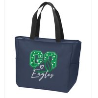 Go Cheer Eagles Saying Females And Males Zip Tote Bag