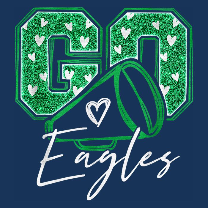 Go Cheer Eagles Saying Females And Males Zip Tote Bag