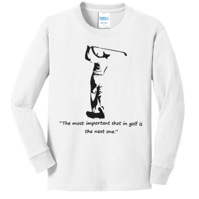 Golf Citation Essentielle De Ben Hogan Kids Long Sleeve Shirt