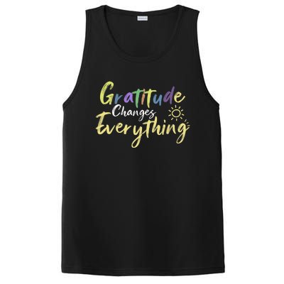 Gratitude Changes Everything Quote Positive Thankful Message PosiCharge Competitor Tank