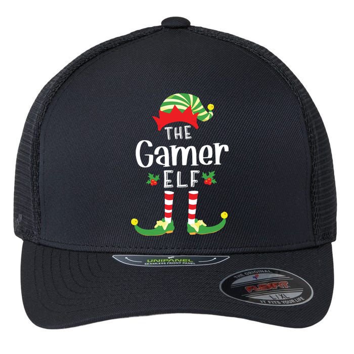 Gamer Christmas Elf Matching Pajama Xmas Party Flexfit Unipanel Trucker Cap