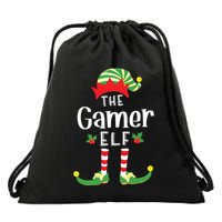 Gamer Christmas Elf Matching Pajama Xmas Party Drawstring Bag