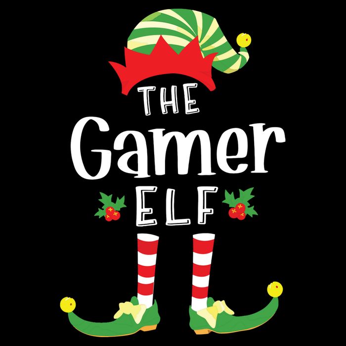 Gamer Christmas Elf Matching Pajama Xmas Party Drawstring Bag
