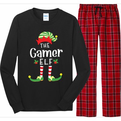 Gamer Christmas Elf Matching Pajama Xmas Party Long Sleeve Pajama Set