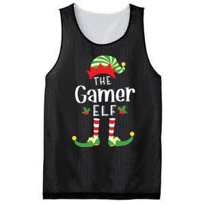 Gamer Christmas Elf Matching Pajama Xmas Party Mesh Reversible Basketball Jersey Tank