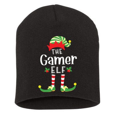 Gamer Christmas Elf Matching Pajama Xmas Party Short Acrylic Beanie