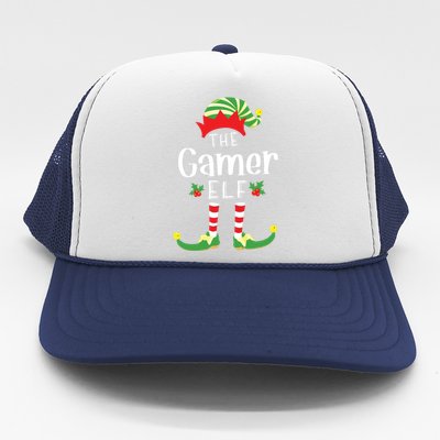 Gamer Christmas Elf Matching Pajama Xmas Party Trucker Hat