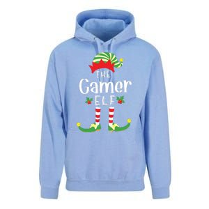 Gamer Christmas Elf Matching Pajama Xmas Party Unisex Surf Hoodie