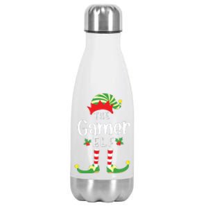 Gamer Christmas Elf Matching Pajama Xmas Party Stainless Steel Insulated Water Bottle