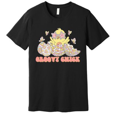 Groovy Chick Easter Egg Disco Hunny Bunny Premium T-Shirt