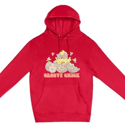 Groovy Chick Easter Egg Disco Hunny Bunny Premium Pullover Hoodie