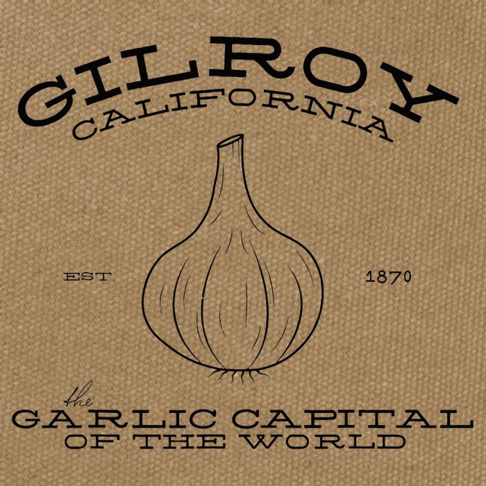 Gilroy California Est 1870 Garlic Lovers Cotton Canvas Backpack