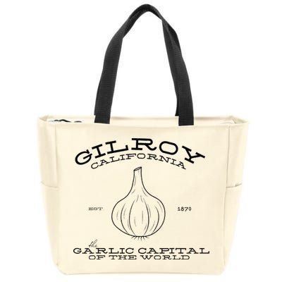 Gilroy California Est 1870 Garlic Lovers Zip Tote Bag