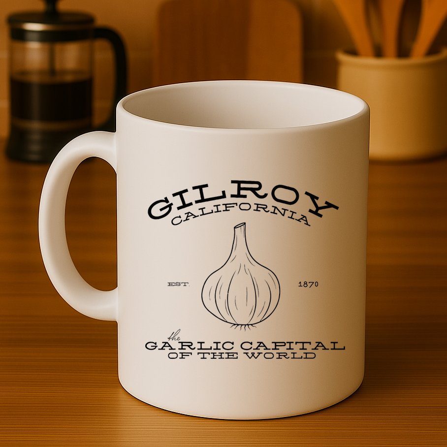 Gilroy California Est 1870 Garlic Lovers Mug