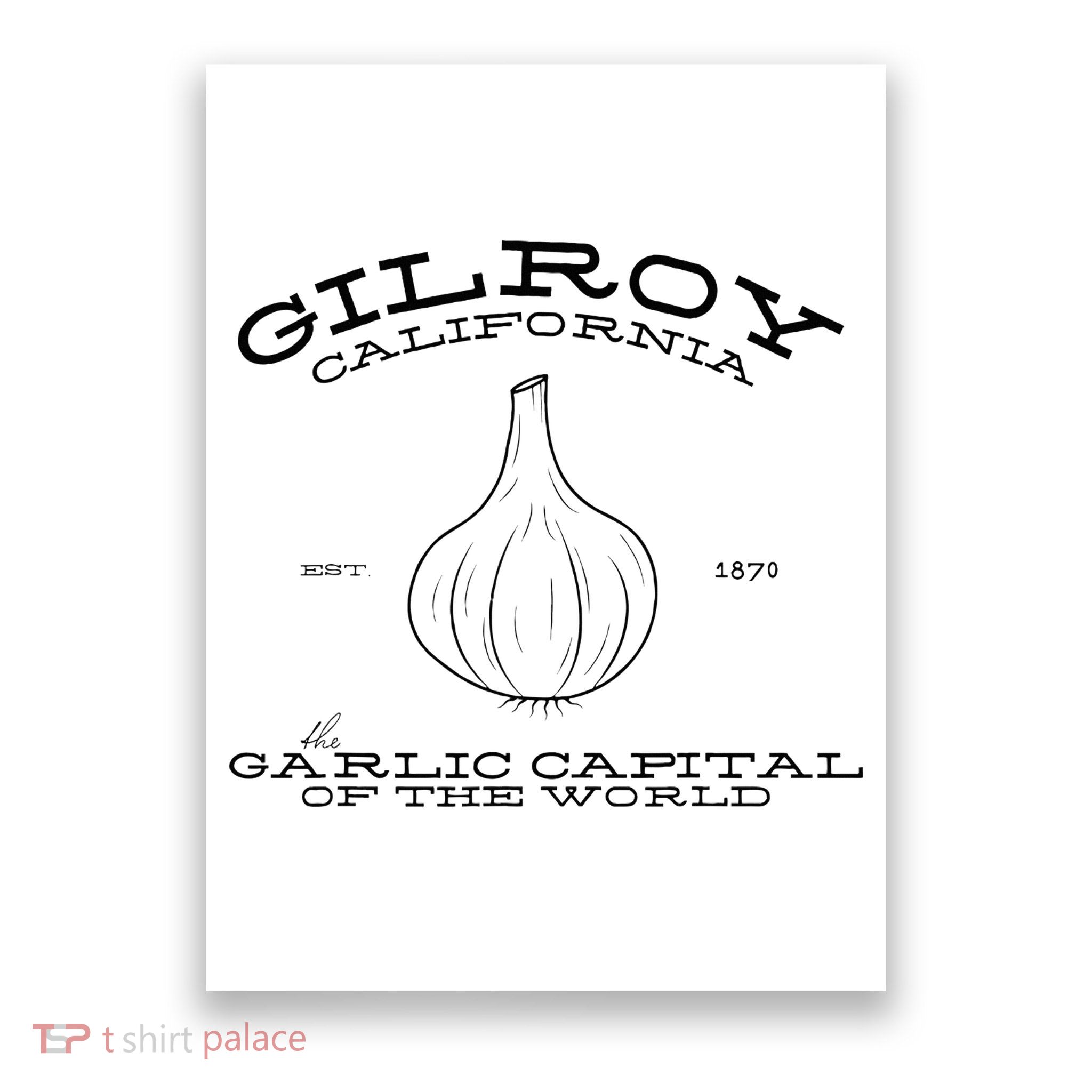 Gilroy California Est 1870 Garlic Lovers Poster