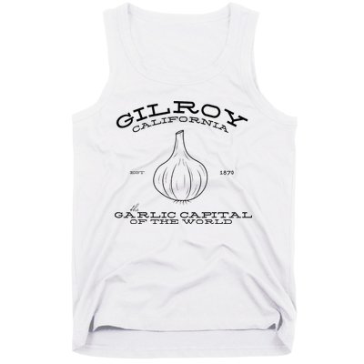 Gilroy California Est 1870 Garlic Lovers Tank Top