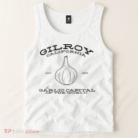 Gilroy California Est 1870 Garlic Lovers Tank Top