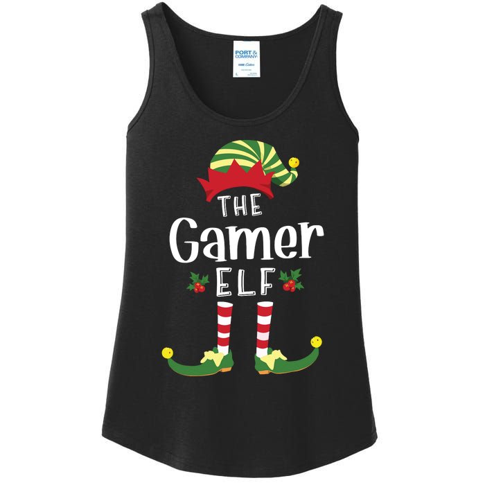 Gamer Christmas Elf Matching Pajama Xmas Party Ladies Essential Tank