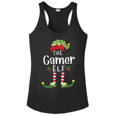 Gamer Christmas Elf Matching Pajama Xmas Party Ladies PosiCharge Competitor Racerback Tank