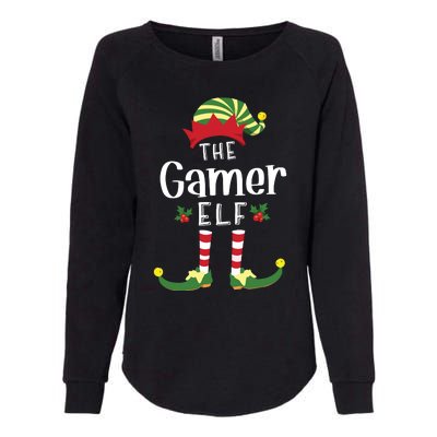 Gamer Christmas Elf Matching Pajama Xmas Party Womens California Wash Sweatshirt