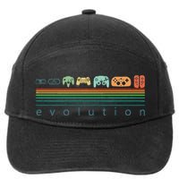 Game Controller Evolution 80s 90s 7-Panel Snapback Hat
