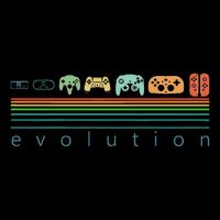 Game Controller Evolution 80s 90s 7-Panel Snapback Hat
