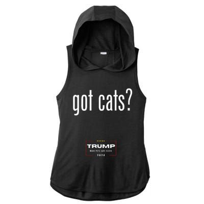 Got Cats Eating The Dogs Cats Ladies PosiCharge Tri-Blend Wicking Draft Hoodie Tank