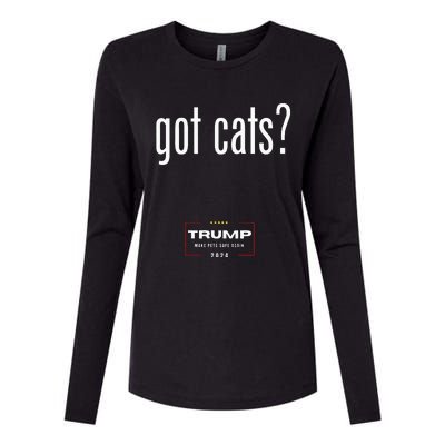 Got Cats Eating The Dogs Cats Womens Cotton Relaxed Long Sleeve T-Shirt