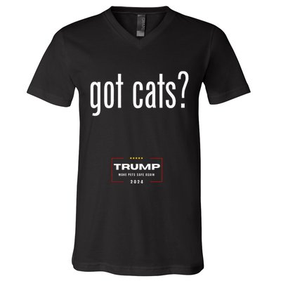 Got Cats Eating The Dogs Cats V-Neck T-Shirt