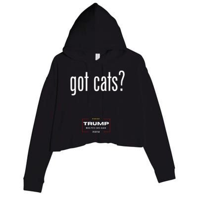 Got Cats Eating The Dogs Cats Crop Fleece Hoodie